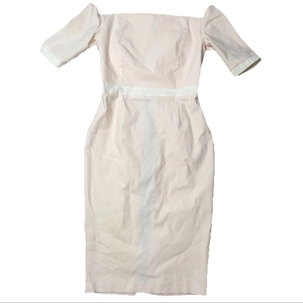 Vesper Retro Vintage Style Dress Pink 10 Chic Classic Elegant Romantic Simple
